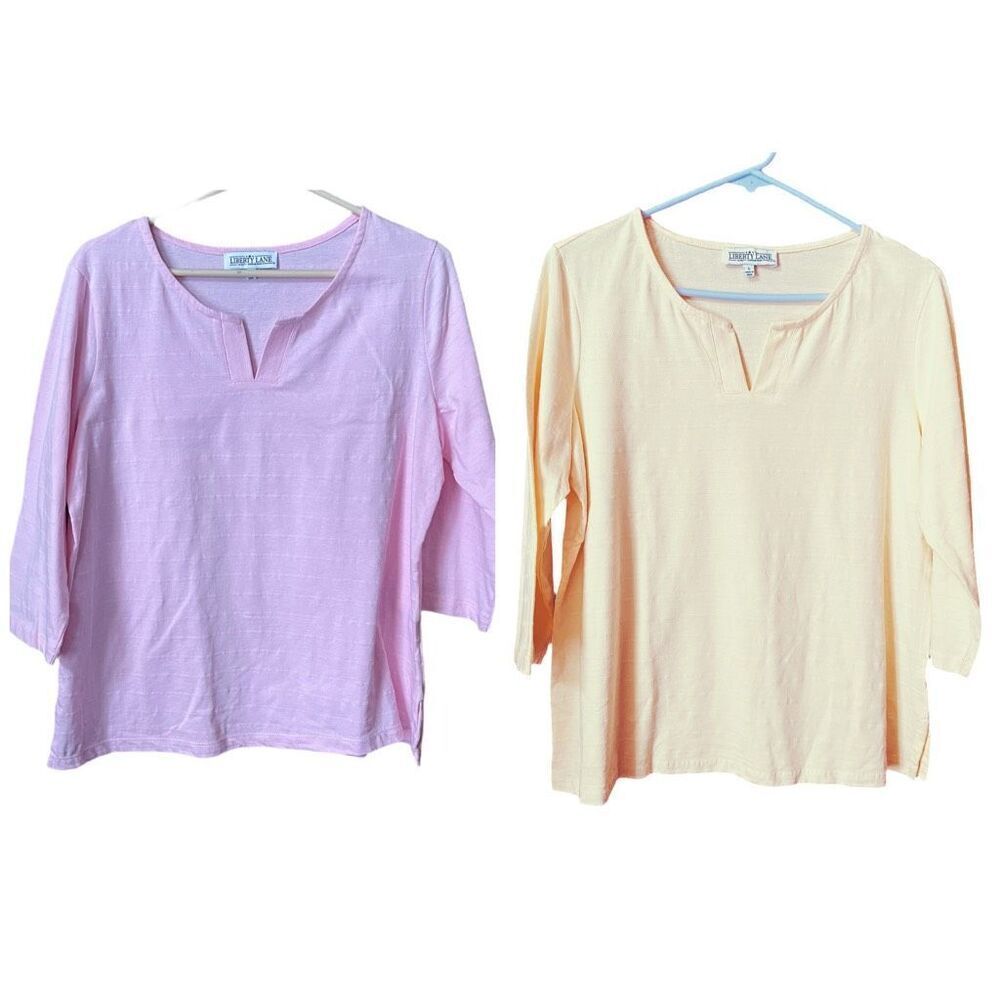 Set of 2 Liberty Lane size large tops.